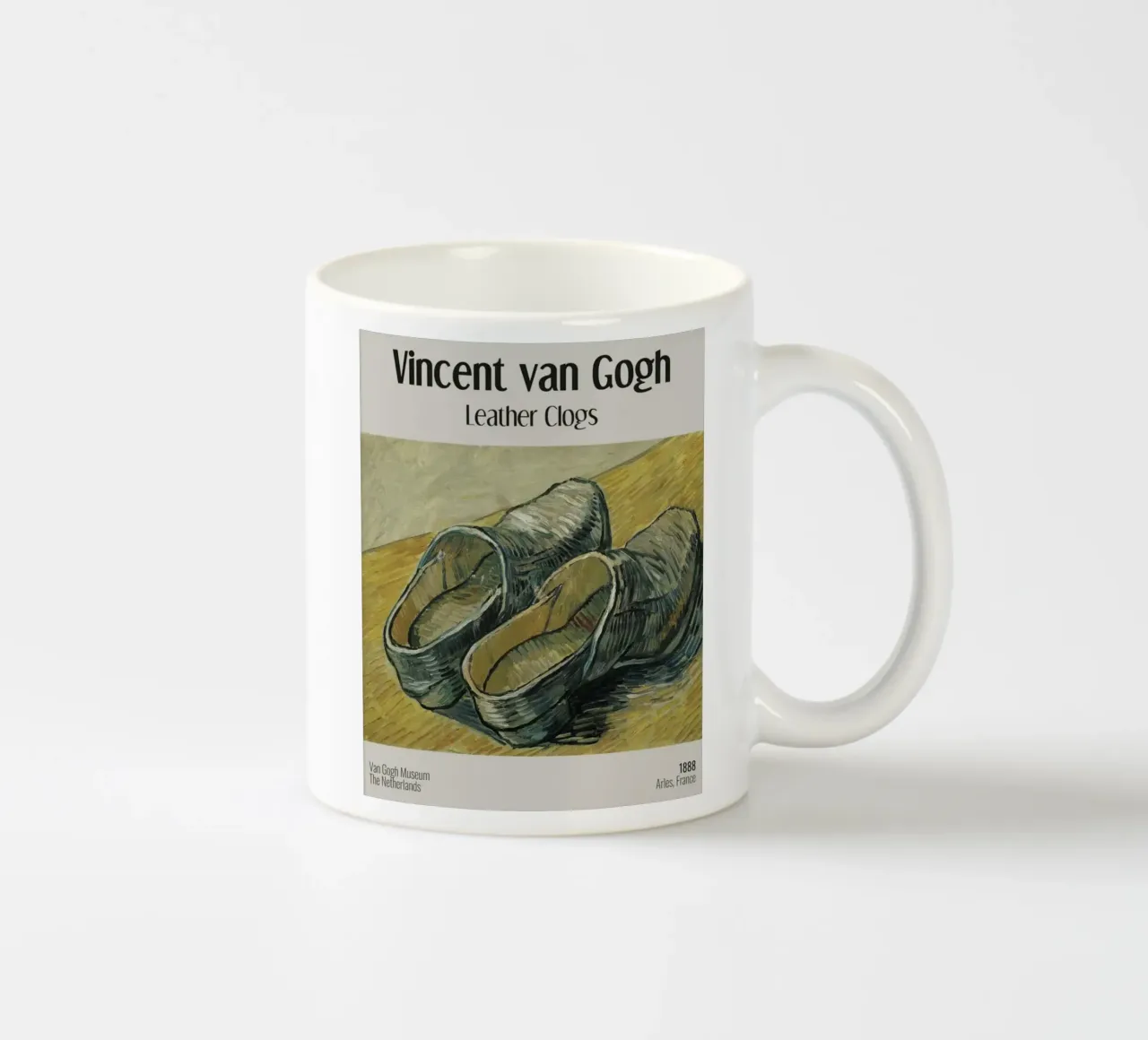 Un paio di zoccoli in pelle, Vincent Van Gogh tazza in ceramica da Spencer Farrell2