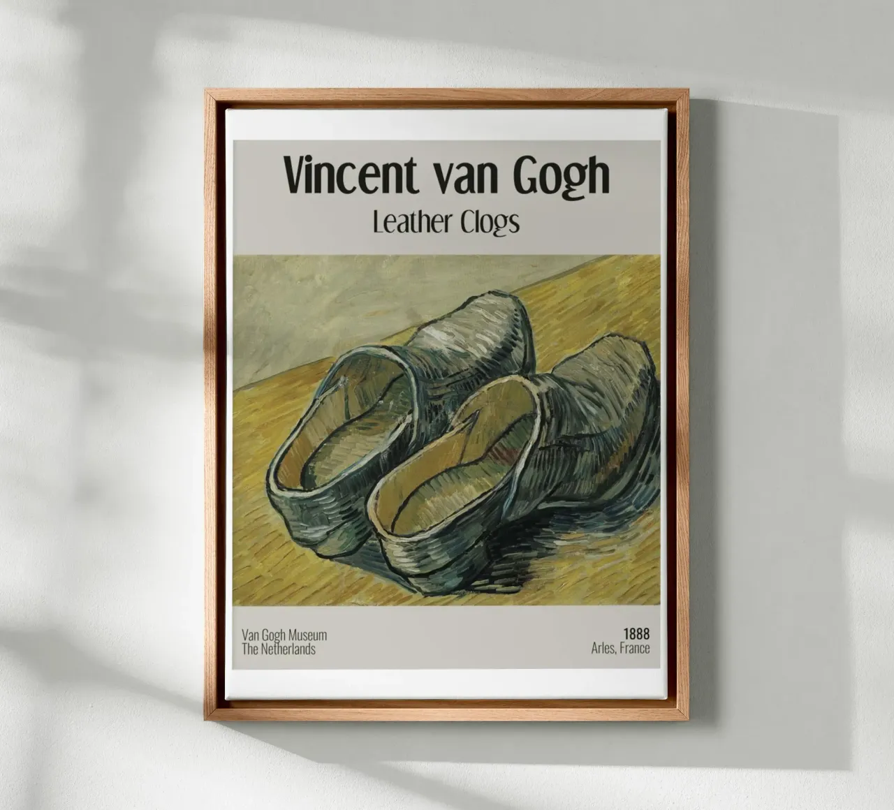 Un paio di zoccoli in pelle, Vincent Van Gogh tela con Cornice a cassetta da Spencer Farrell2