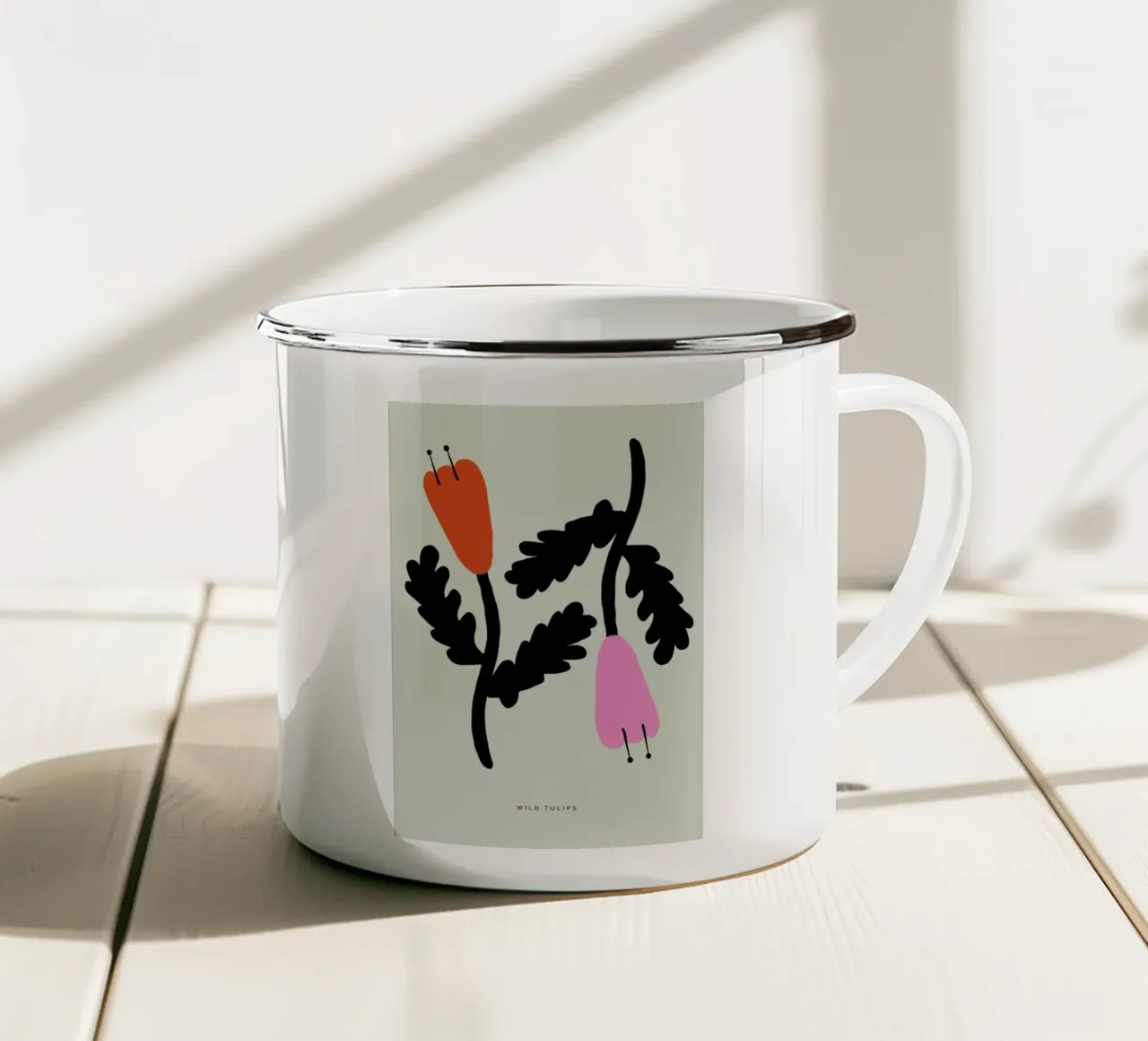 Wild Tulips tazza in smalto da Studio One