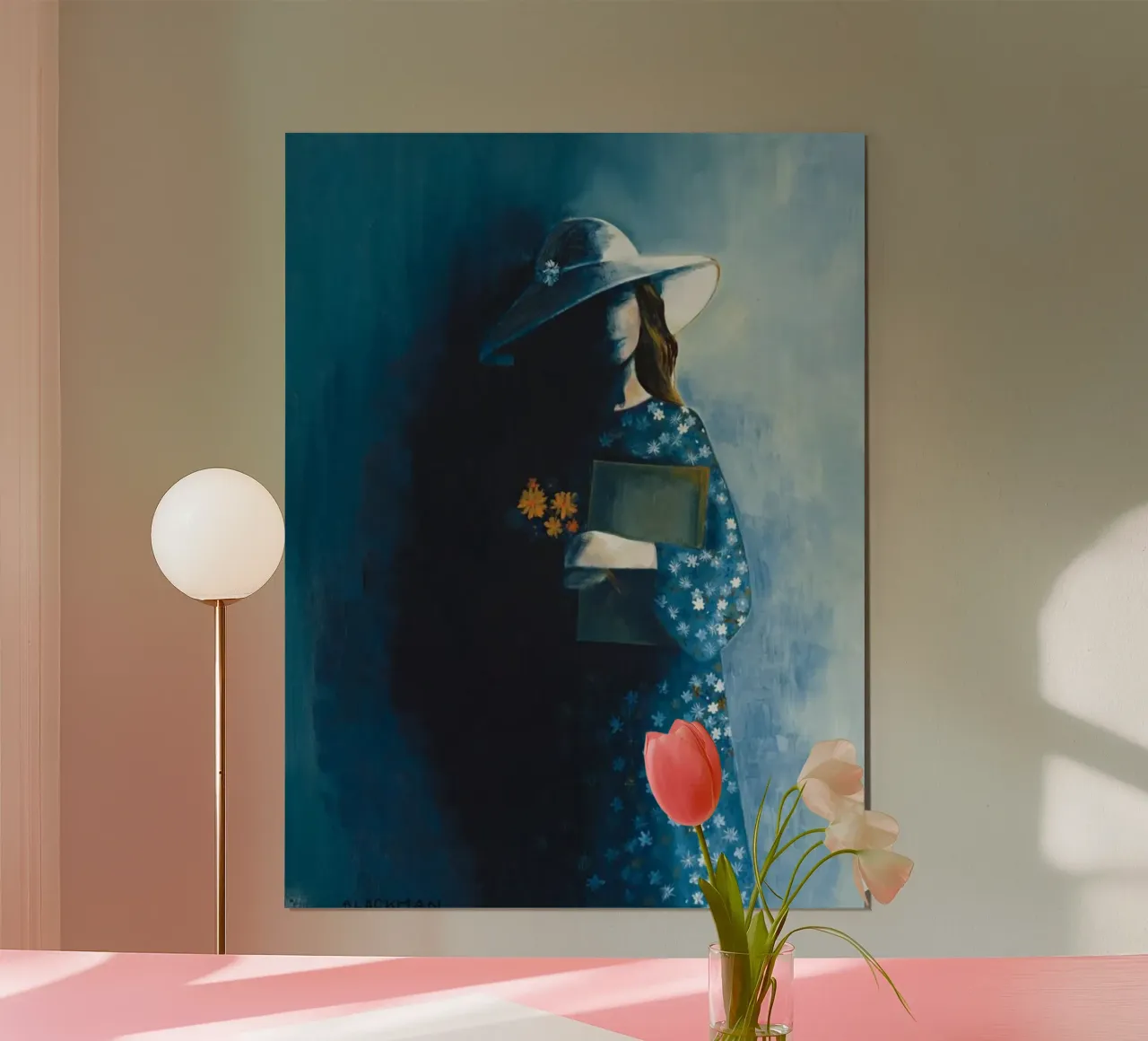 charles blackman ragazza con abito stellato e bouquet poster da Spencer Farrell2