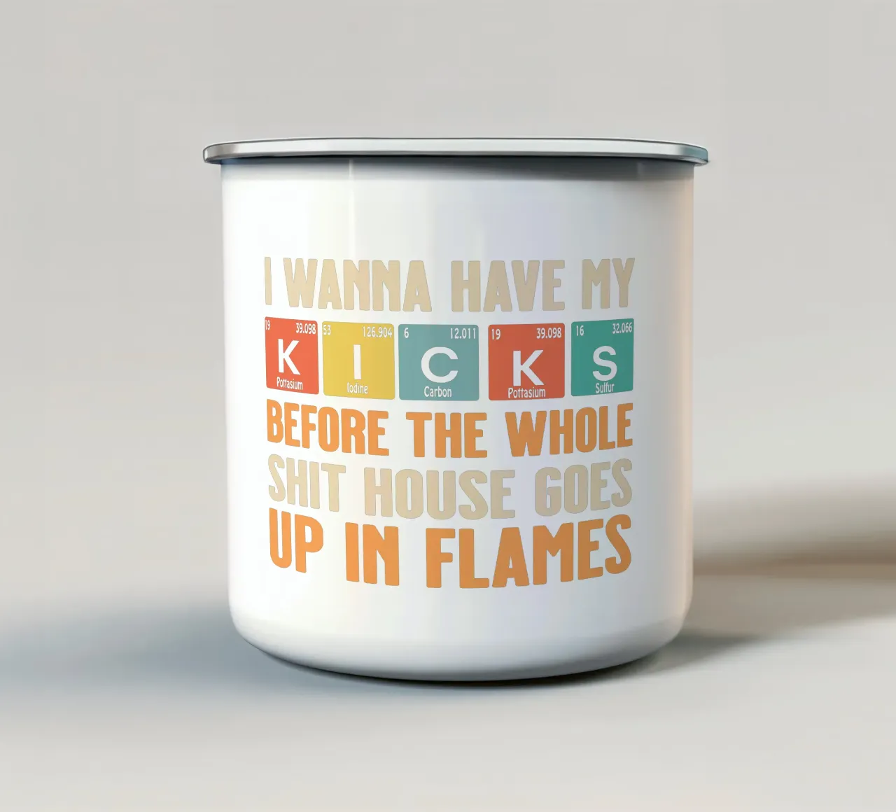 Quote Jim Morrison tazza in smalto da Gunawan Rb