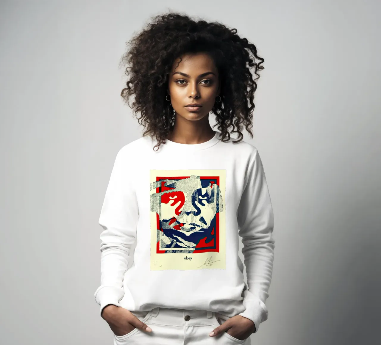 Torn Icon Letterpress sweatshirt by American Poster