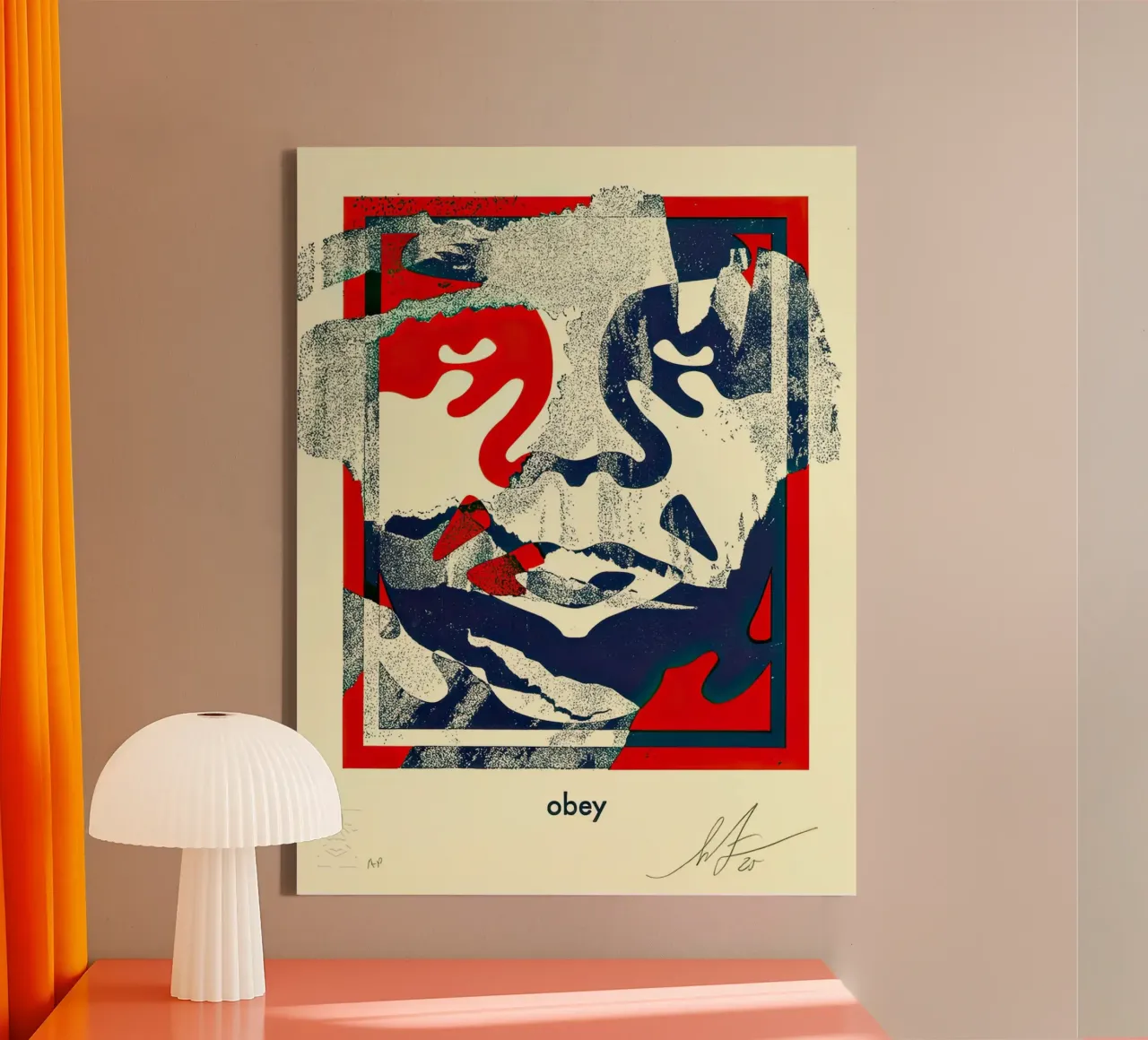 Gescheurd icoon boekdruk canvas van American Poster