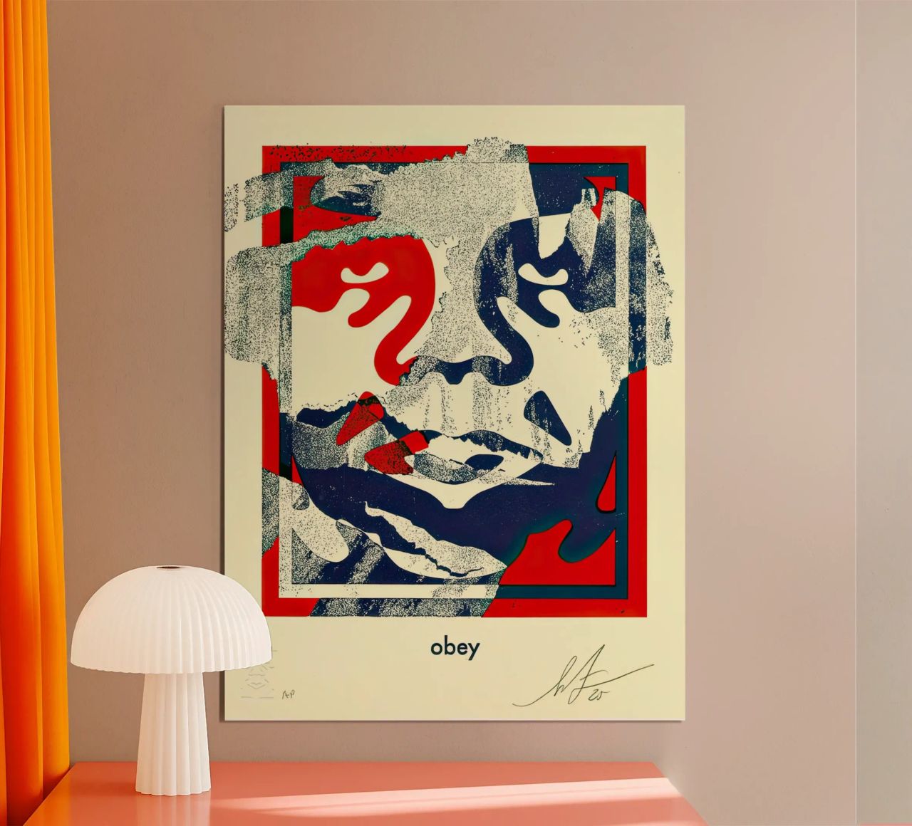 Zerrissene Ikone Letterpress Poster von American Poster