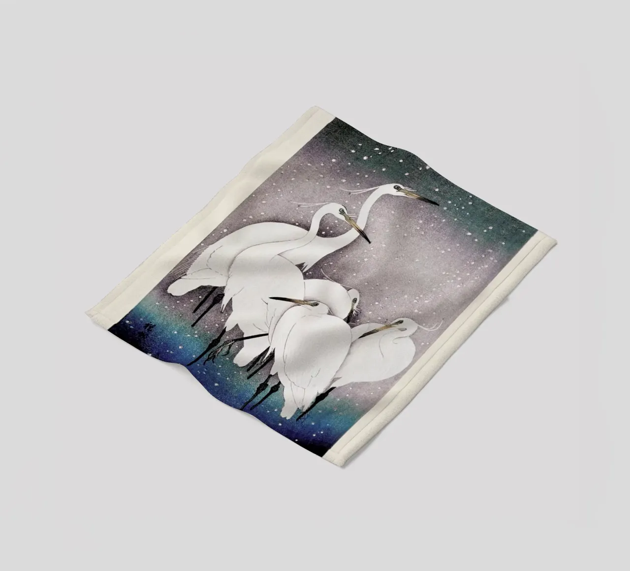 Koson - Group of Egrets coperta in pile da Vintage by JUNIQE