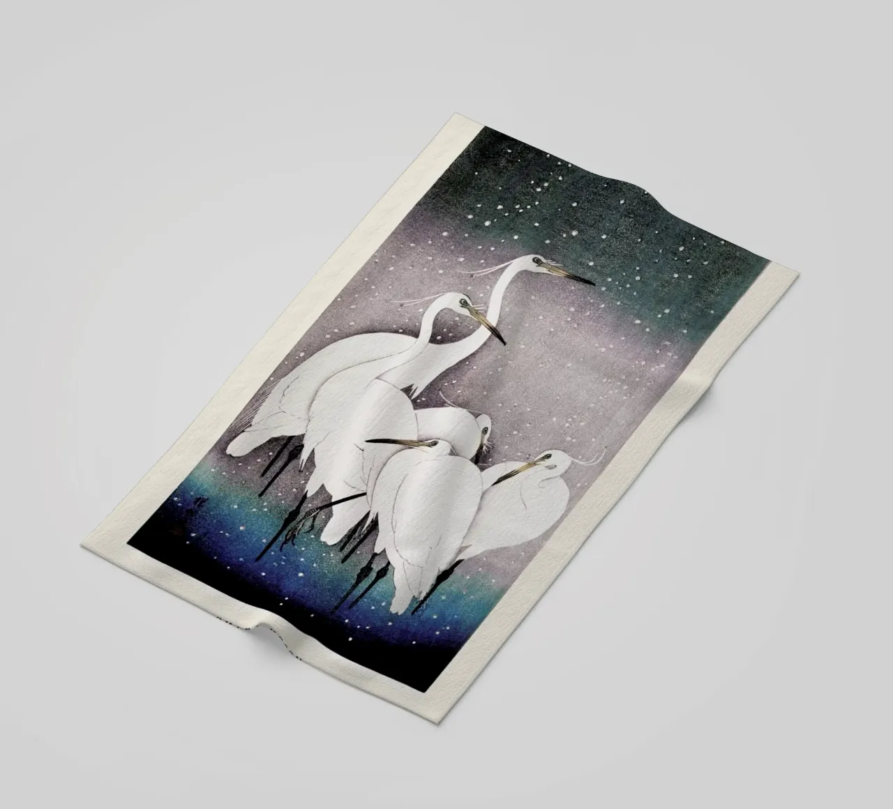 Koson - Group of Egrets telo mare da Vintage by JUNIQE