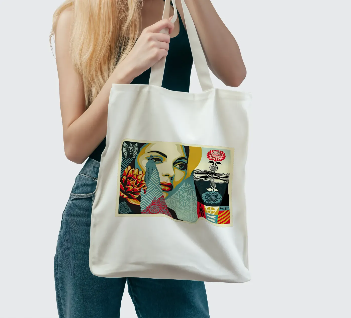 Harmonious Elements tote bag by American Poster