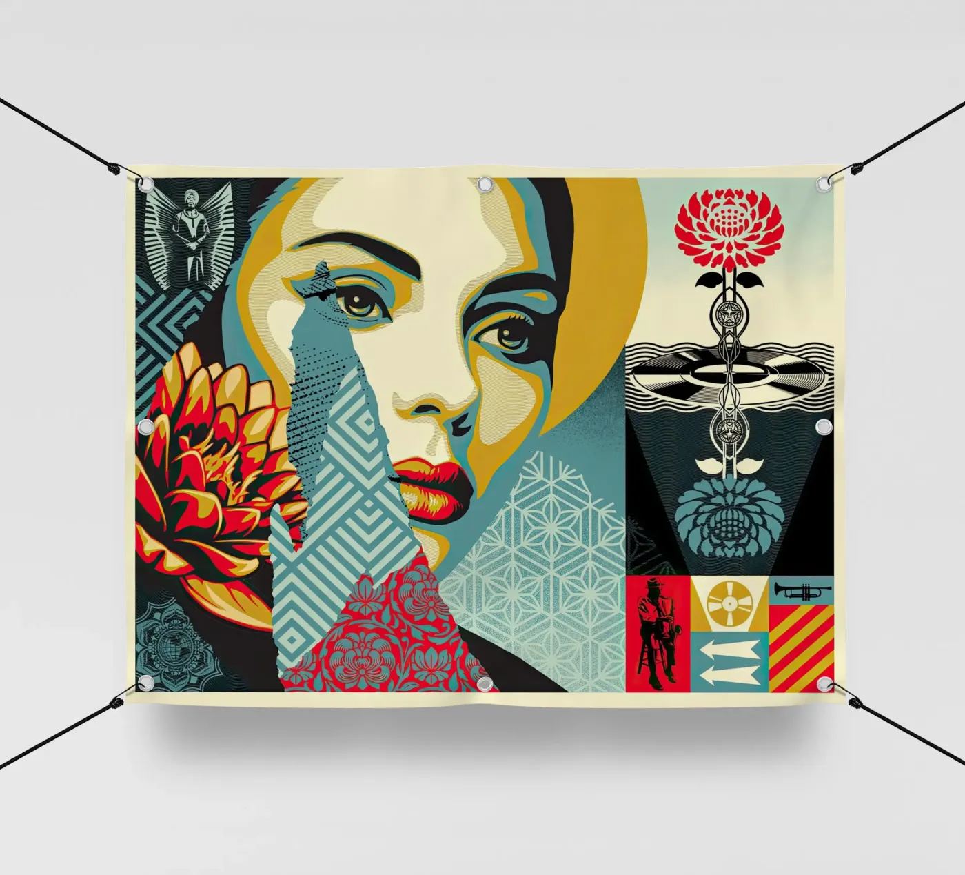 Harmonische Elemente PVC Plane von American Poster