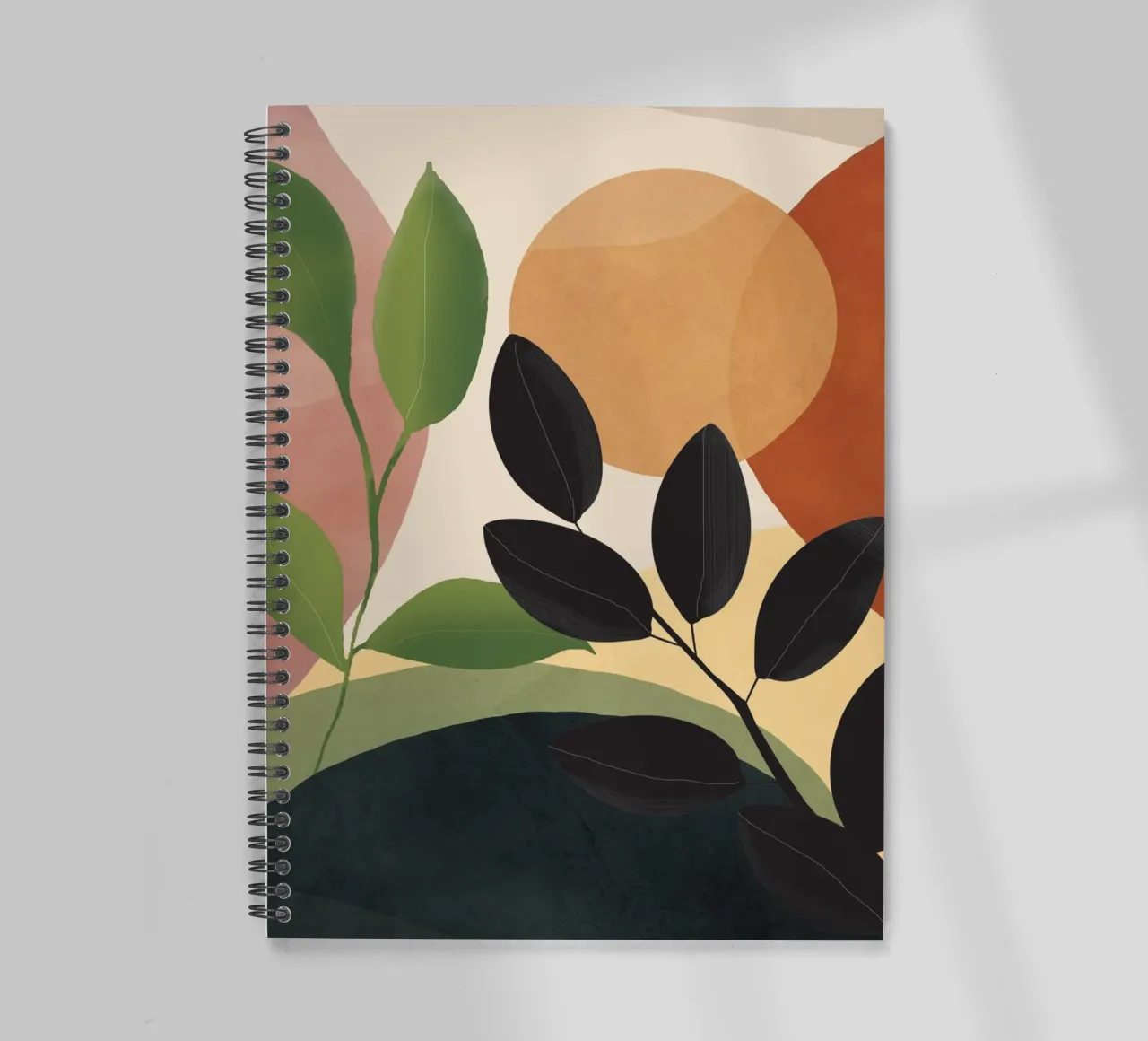 Abstract Sun Rays on the Branches 1 spiral notebook by Flow Line