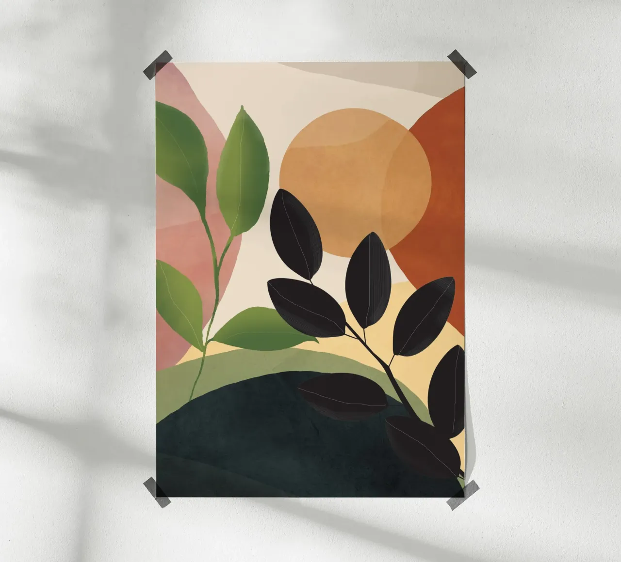 Abstract Sun Rays on the Branches 1 poster da Flow Line