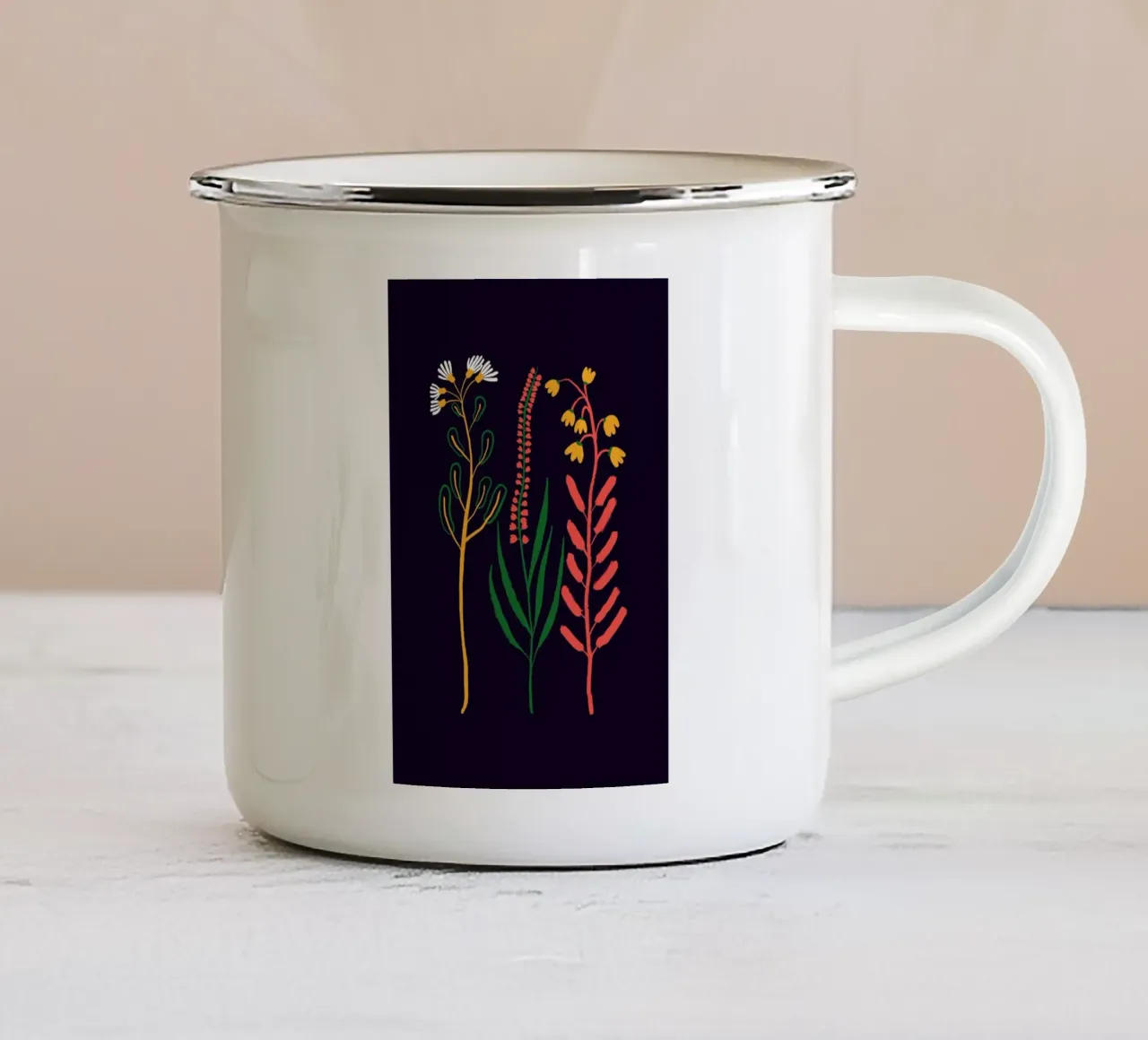 Wildflower Trio tazza in smalto da Pure