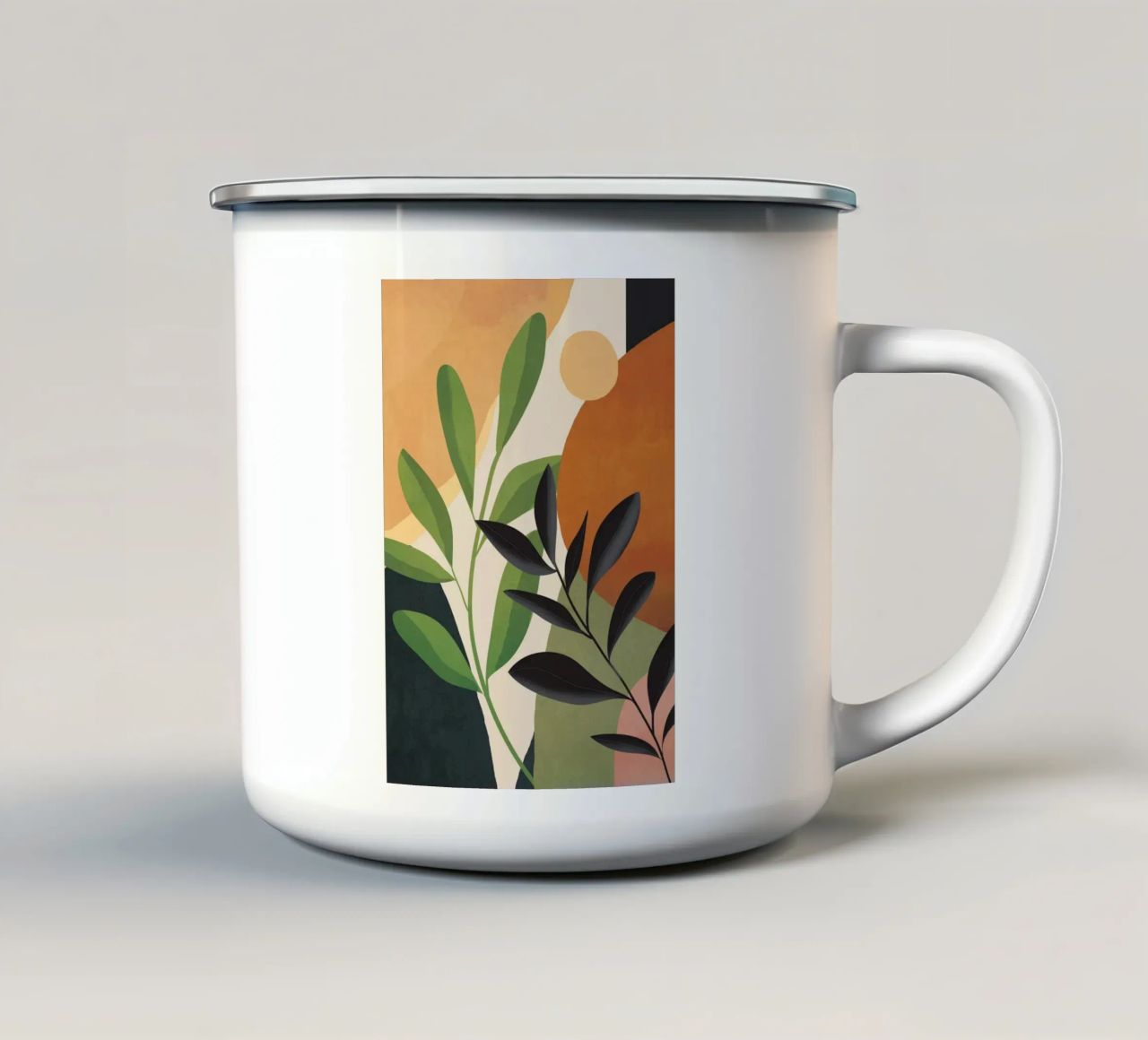 Abstract Sun Rays on the Branches 2 tazza in smalto da Flow Line