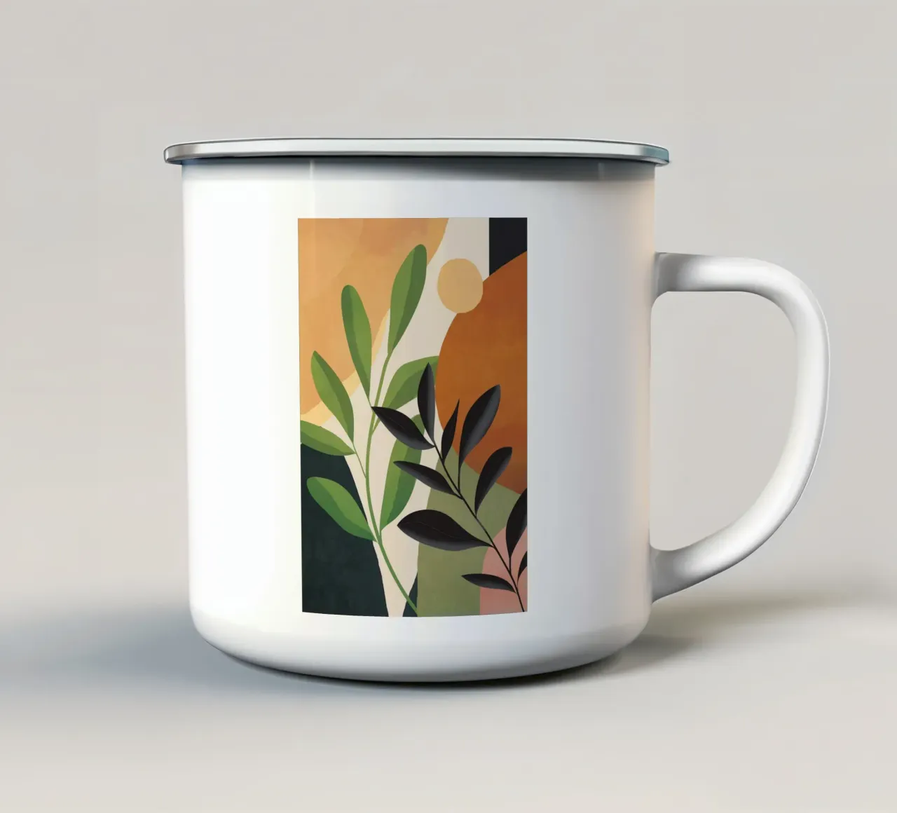 Abstract Sun Rays on the Branches 2 taza de esmalte de Flow Line