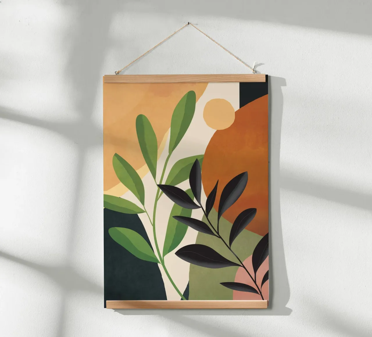 Abstract Sun Rays on the Branches 2 carta hahnemühle da Flow Line