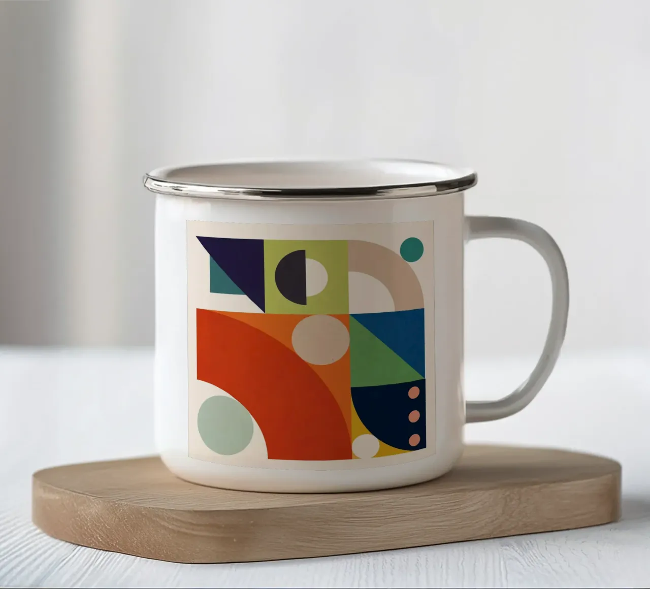 Round Flow No. 2 Emaille Tasse von Flow Line