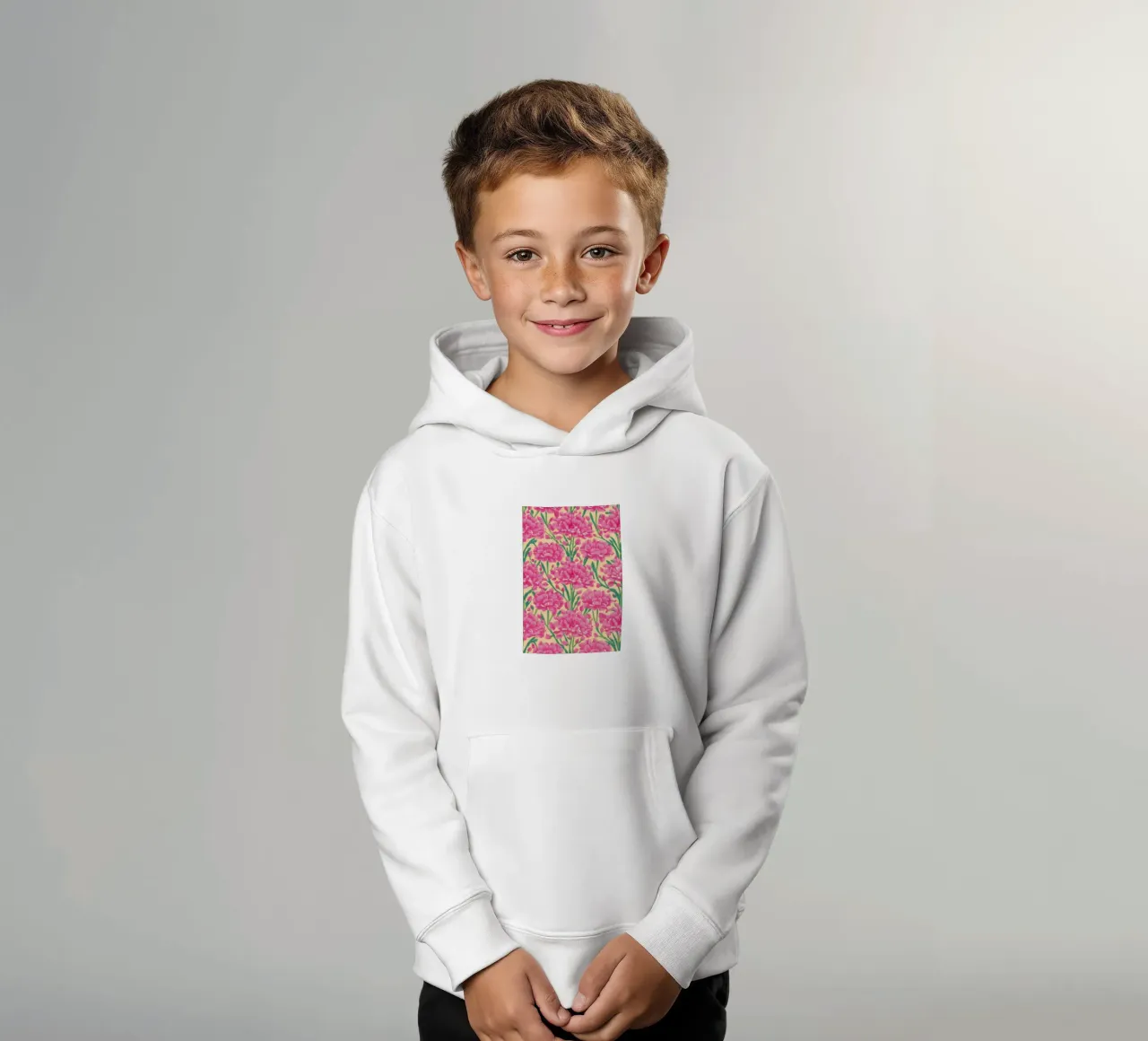 Garofano Pattern Joy felpa bambino con cappuccio da Arcane Shade
