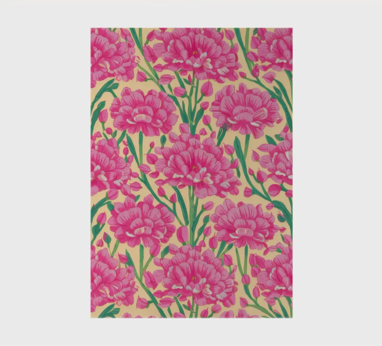 Carnation Pattern Joy notebook by Arcane Shade
