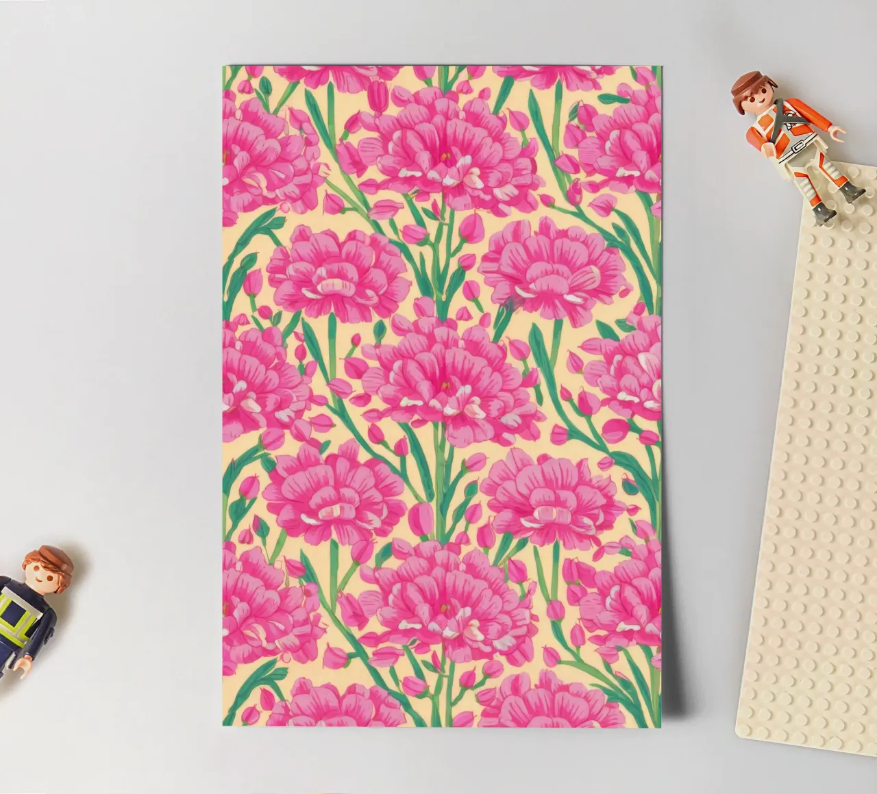 Carnation Pattern Joy sticker sheet by Arcane Shade