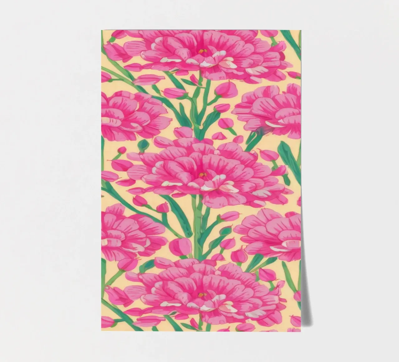 Carnation Pattern Joy sticker sheet by Arcane Shade