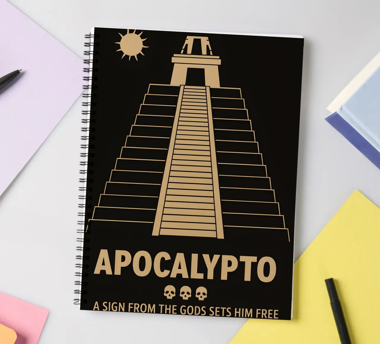 Apocalypto Print spiral notebook by MoviesArt