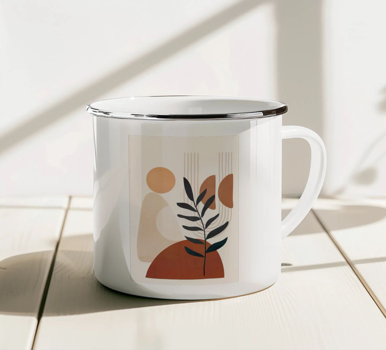 Modern Shapes Design 9 tazza in smalto da cityart