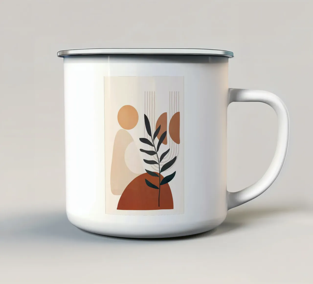Modern Shapes Design 9 enamel mug by cityart