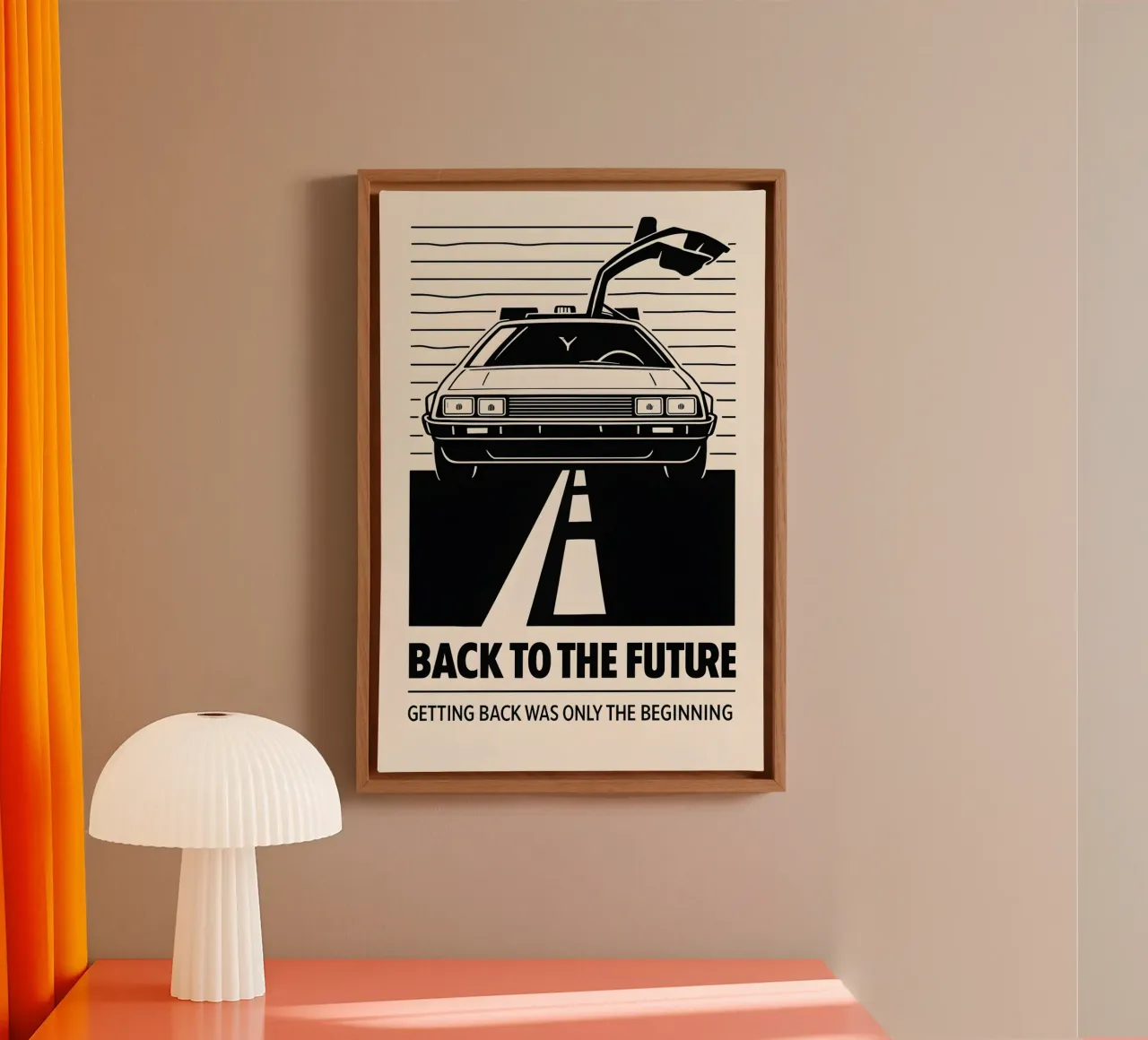 Back To The Future Print tela con Cornice a cassetta da MoviesArt