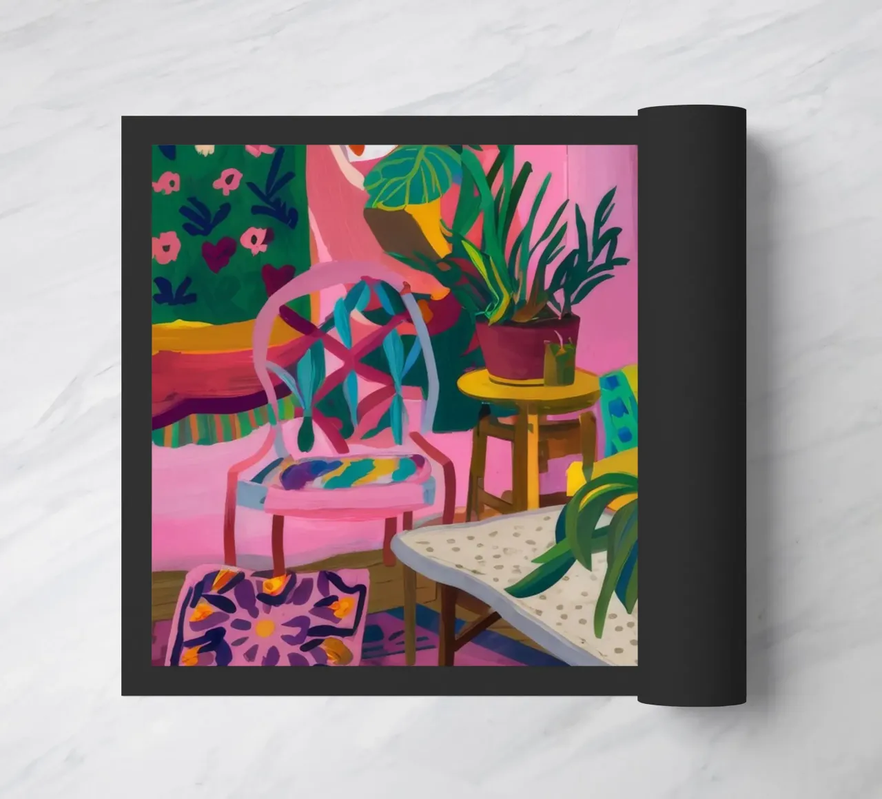 Colorful Cozy Room doormat by Arcane Shade
