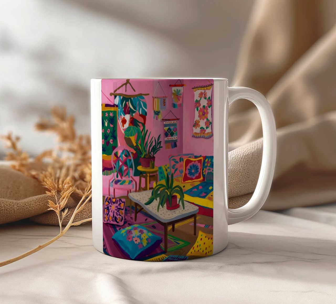 Camera colorata e accogliente tazza in ceramica da Arcane Shade