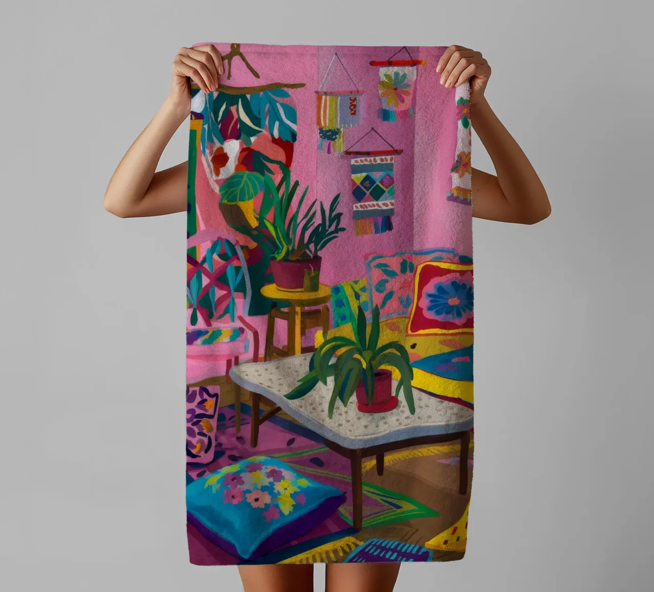 Camera colorata e accogliente asciugamano da bagno da Arcane Shade