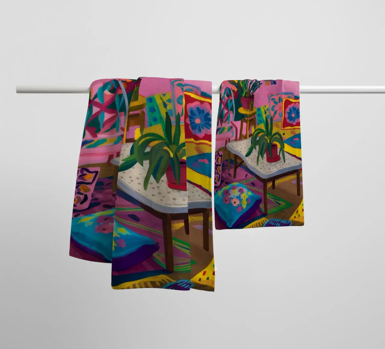 Camera colorata e accogliente asciugamano da bagno da Arcane Shade