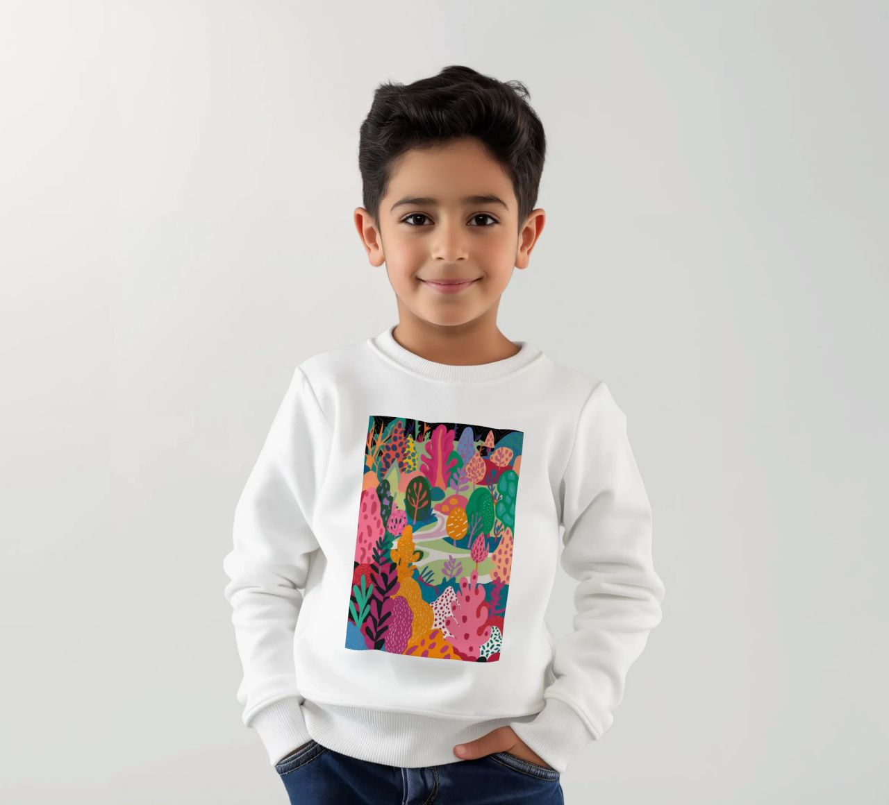 Foresta di colori felpa bambino da Arcane Shade