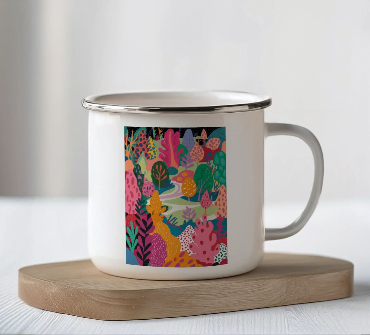 Foresta di colori tazza in smalto da Arcane Shade