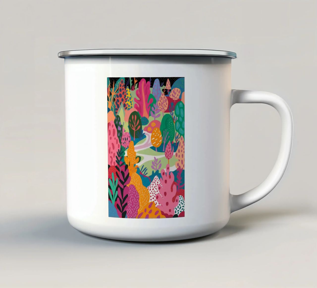 Foresta di colori tazza in smalto da Arcane Shade