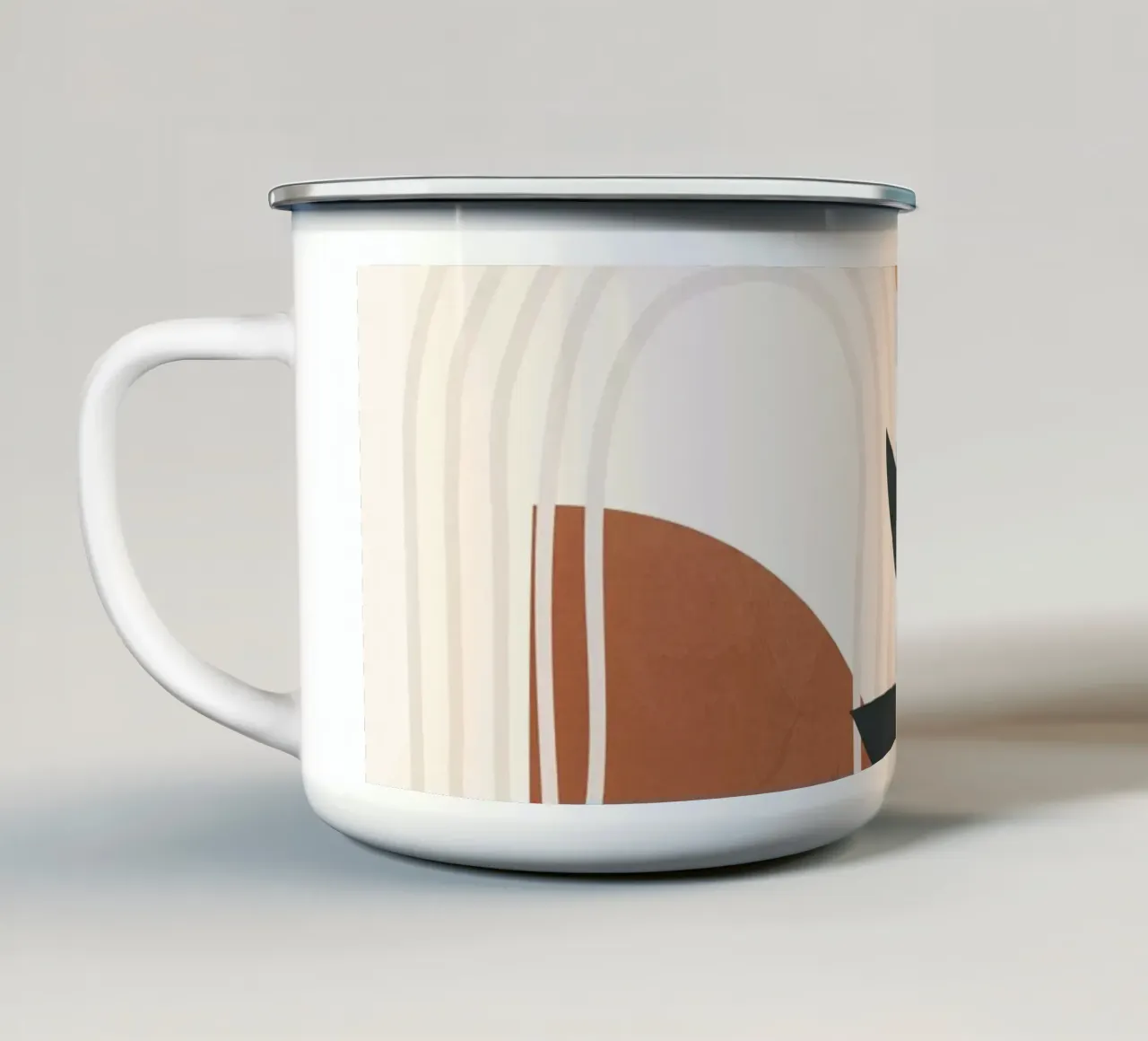 Modern Shapes Design 12 Emaille Tasse von cityart