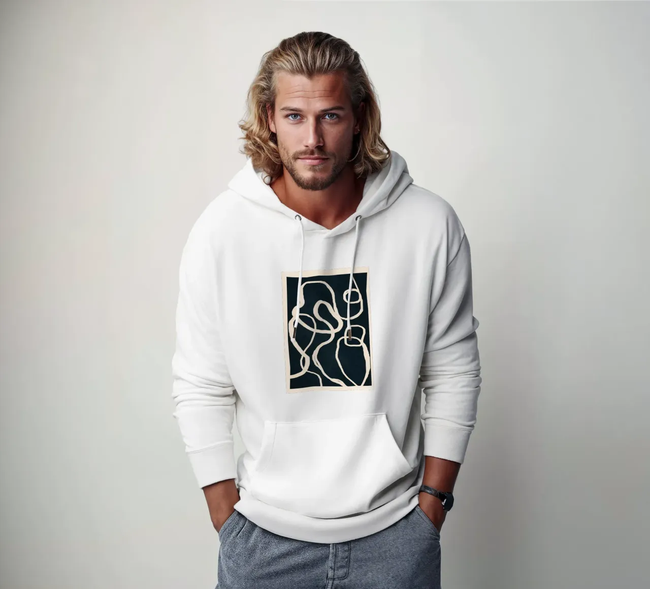 Ether Line 1 felpa con cappuccio da Nadjaa