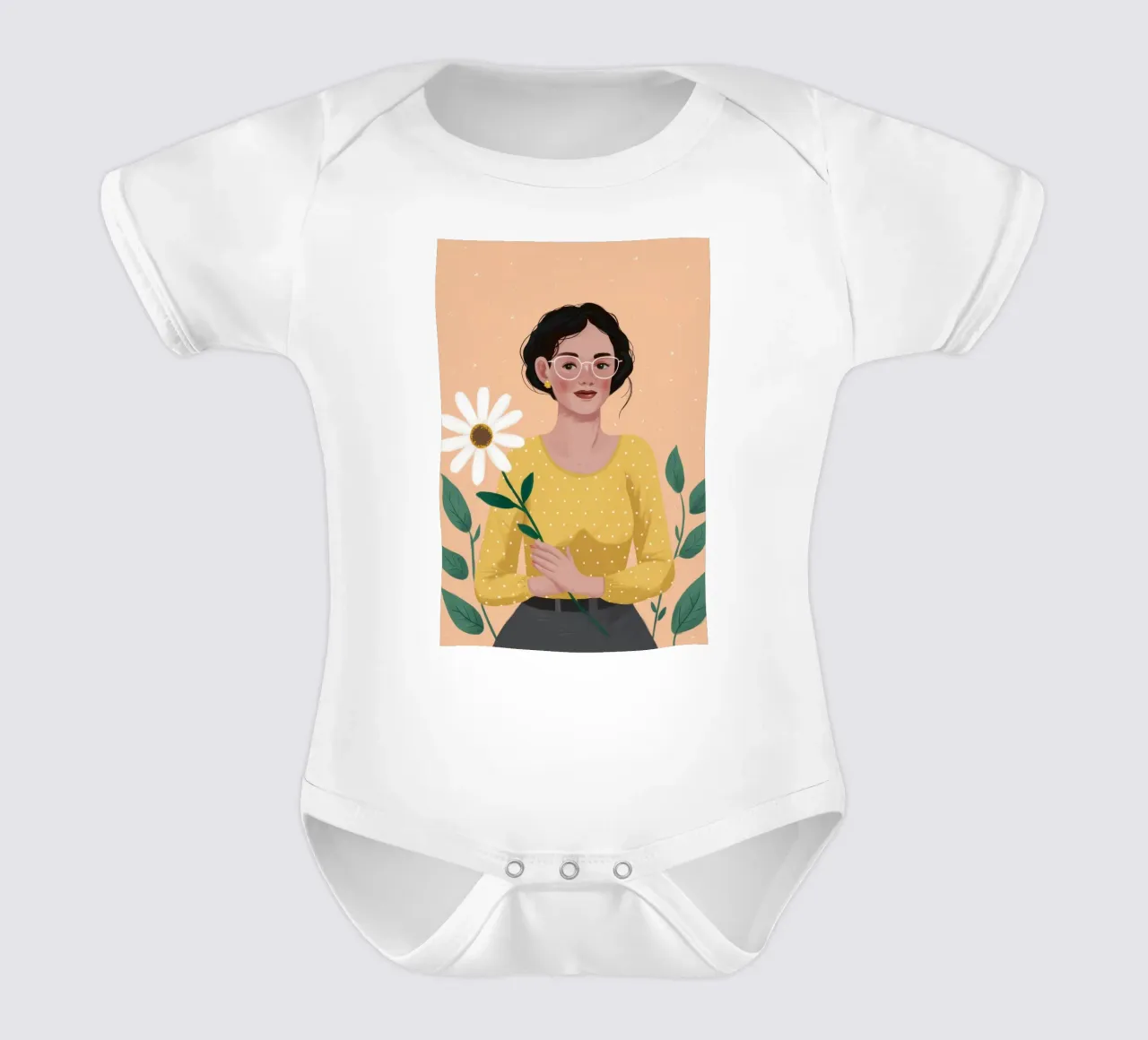 Soft Bloom Porträt Kurzarm Babybody von Arcane Shade