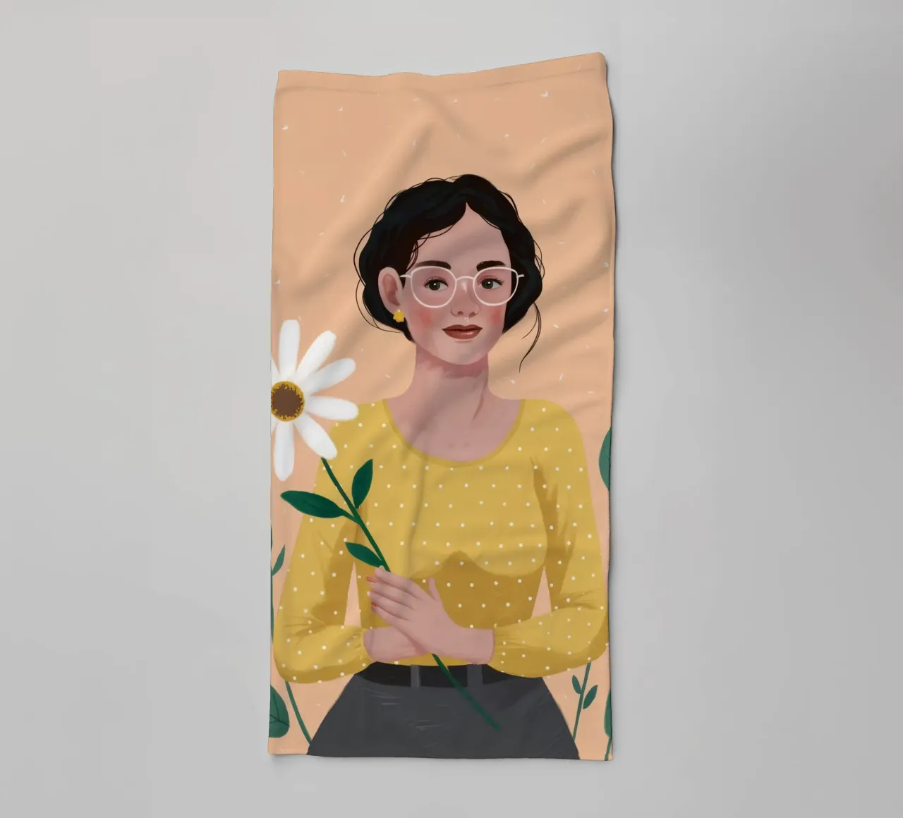 Soft Bloom Portrait towel by Arcane Shade