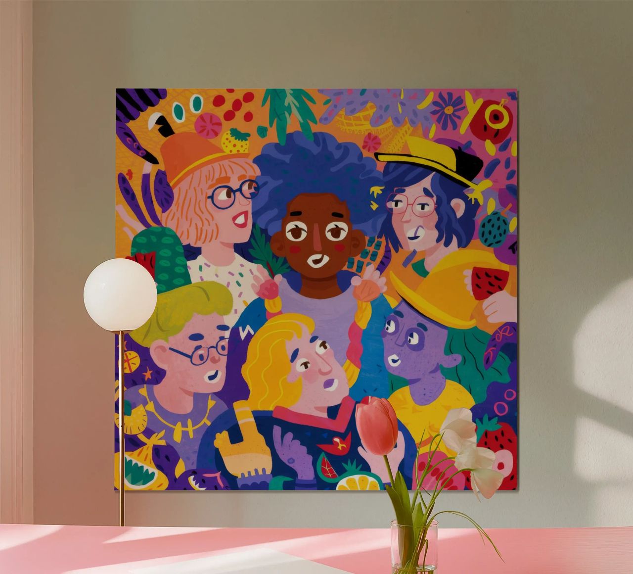 Diverse Girlhood Fun poster con marco de aluminio de Arcane Shade