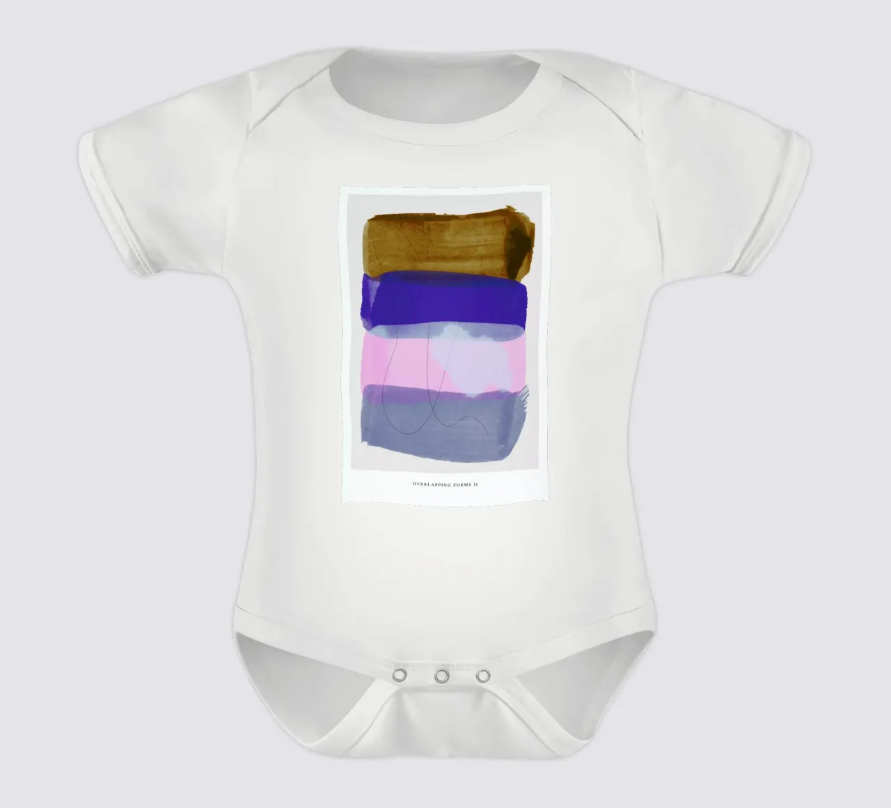 Overlapping Forms II body neonato maniche corte da Pure