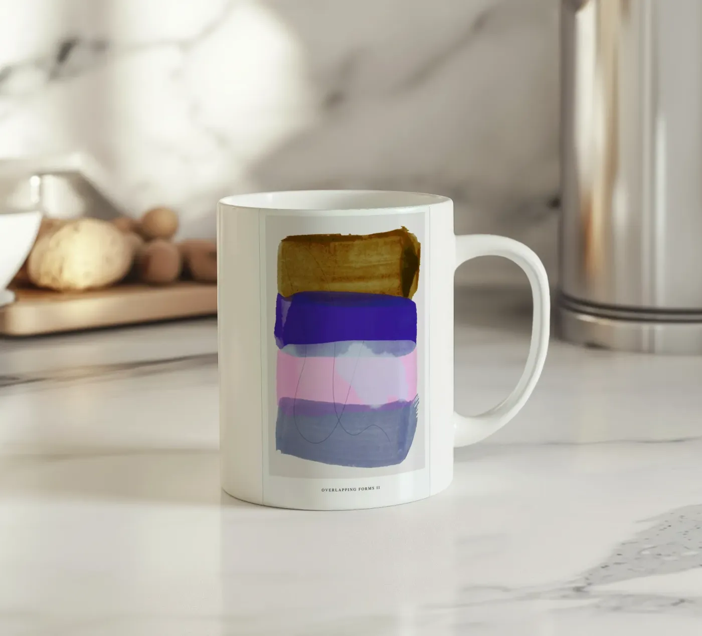 Overlapping Forms II ceramic mug by Pure