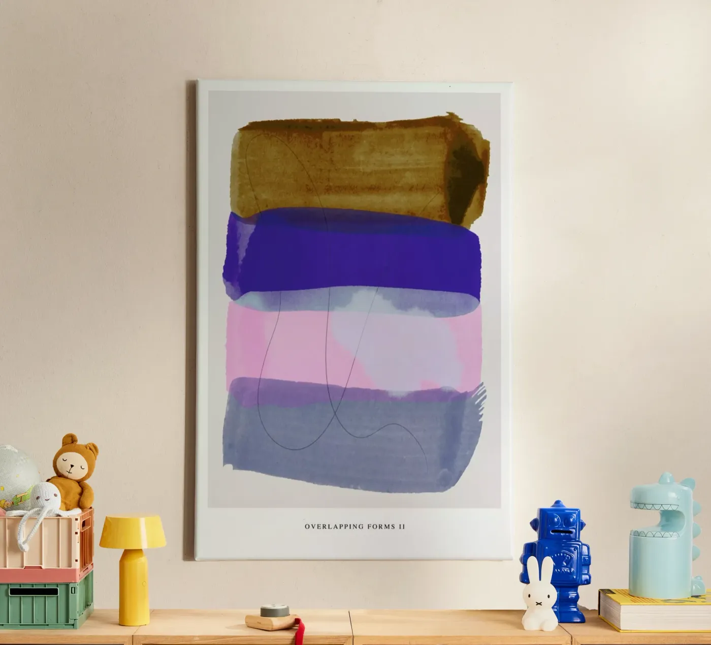 Overlapping Forms II canvas van Pure