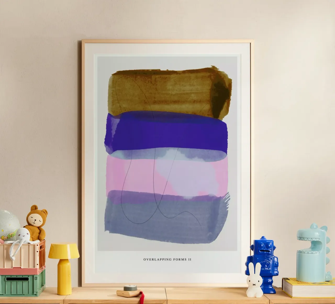 Overlapping Forms II poster con telaio in alluminio da Pure