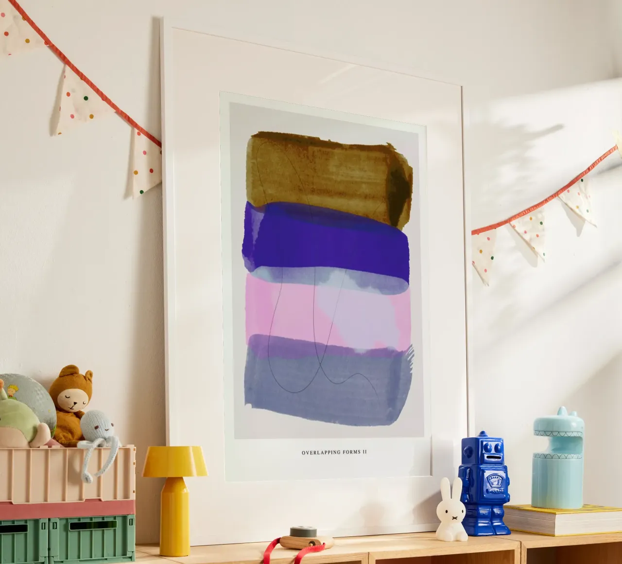 Overlapping Forms II poster con telaio in alluminio da Pure