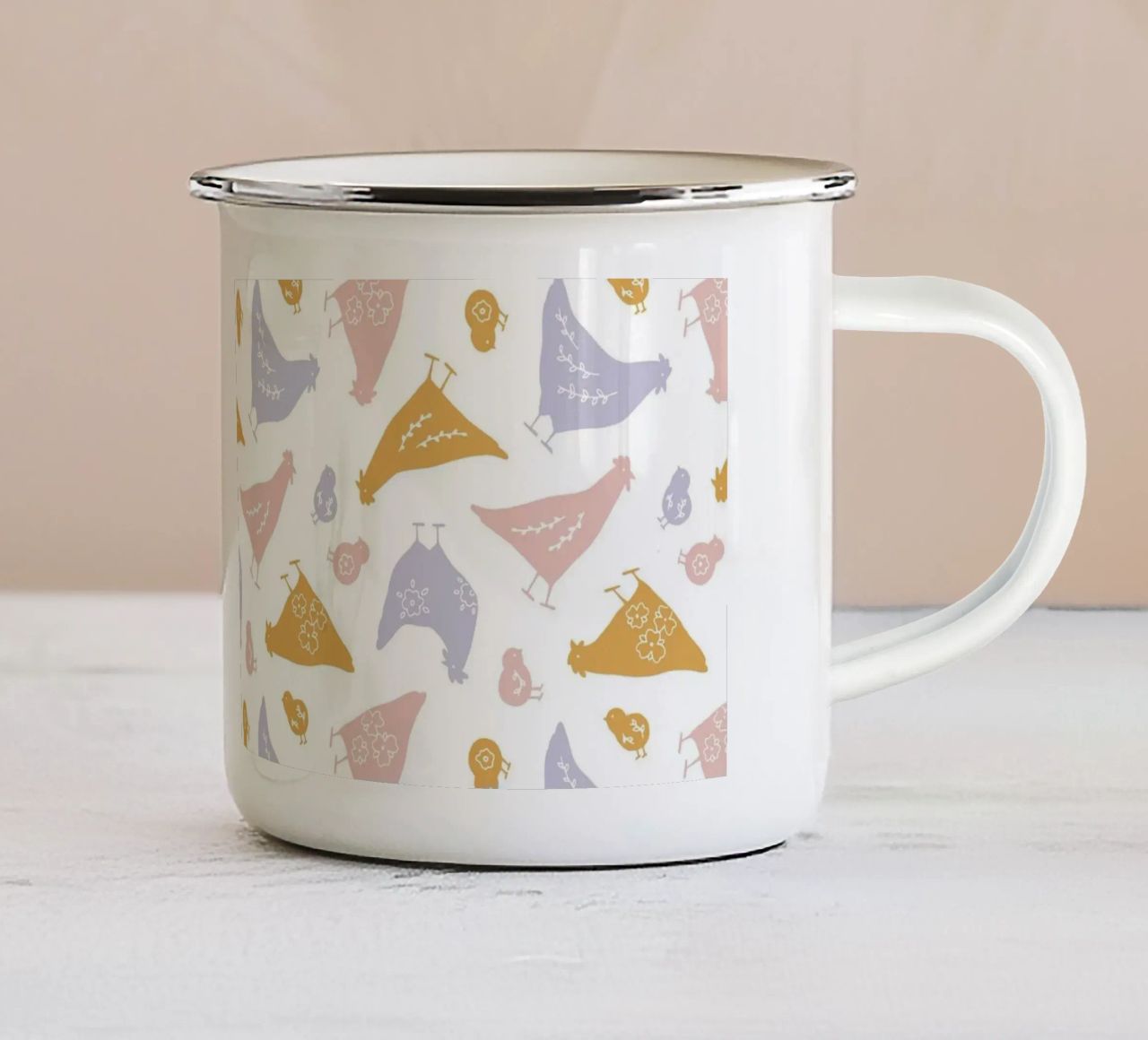 Pattern Love No 99 tazza in smalto da treechild