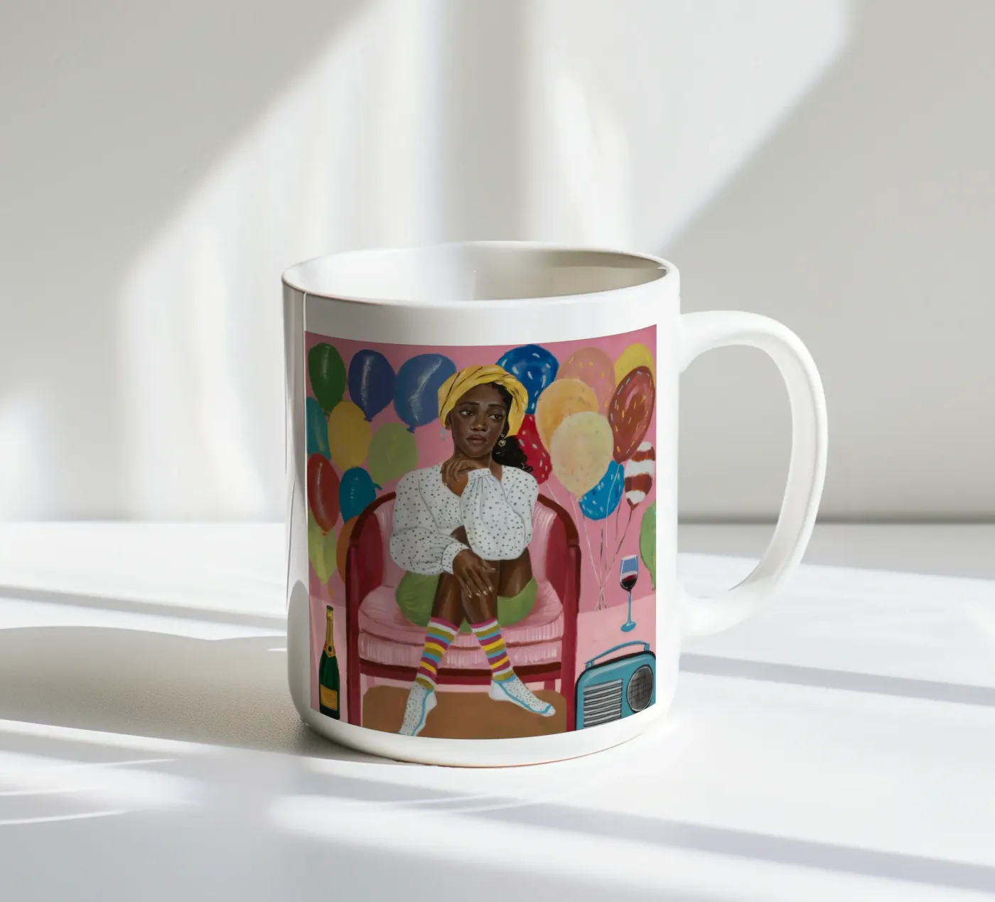 Festive Reflection ceramic mug by Ebony Carpenter