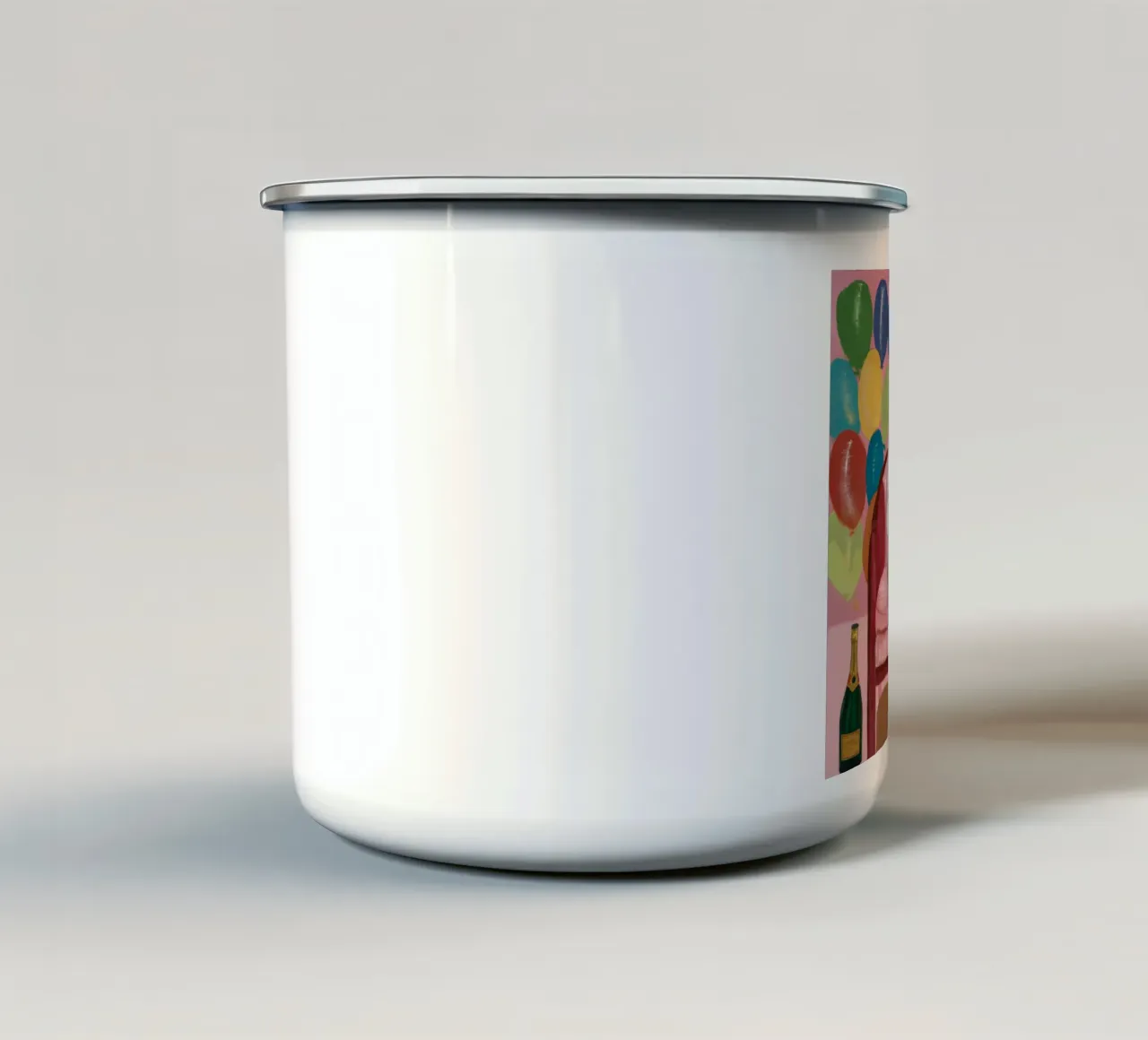 Riflessione sulle festività tazza in smalto da Ebony Carpenter