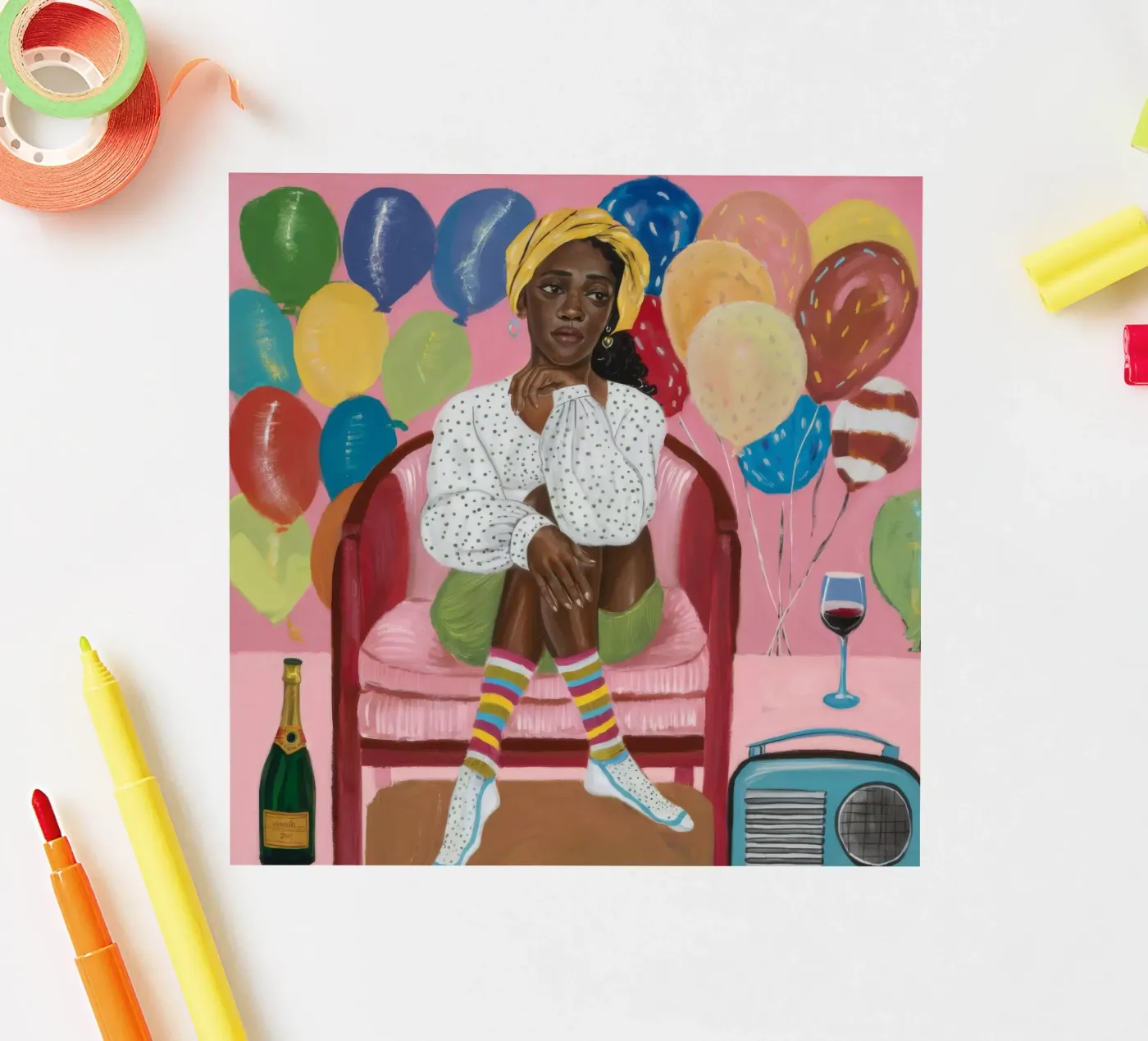 Festive Reflection sticker by Ebony Carpenter