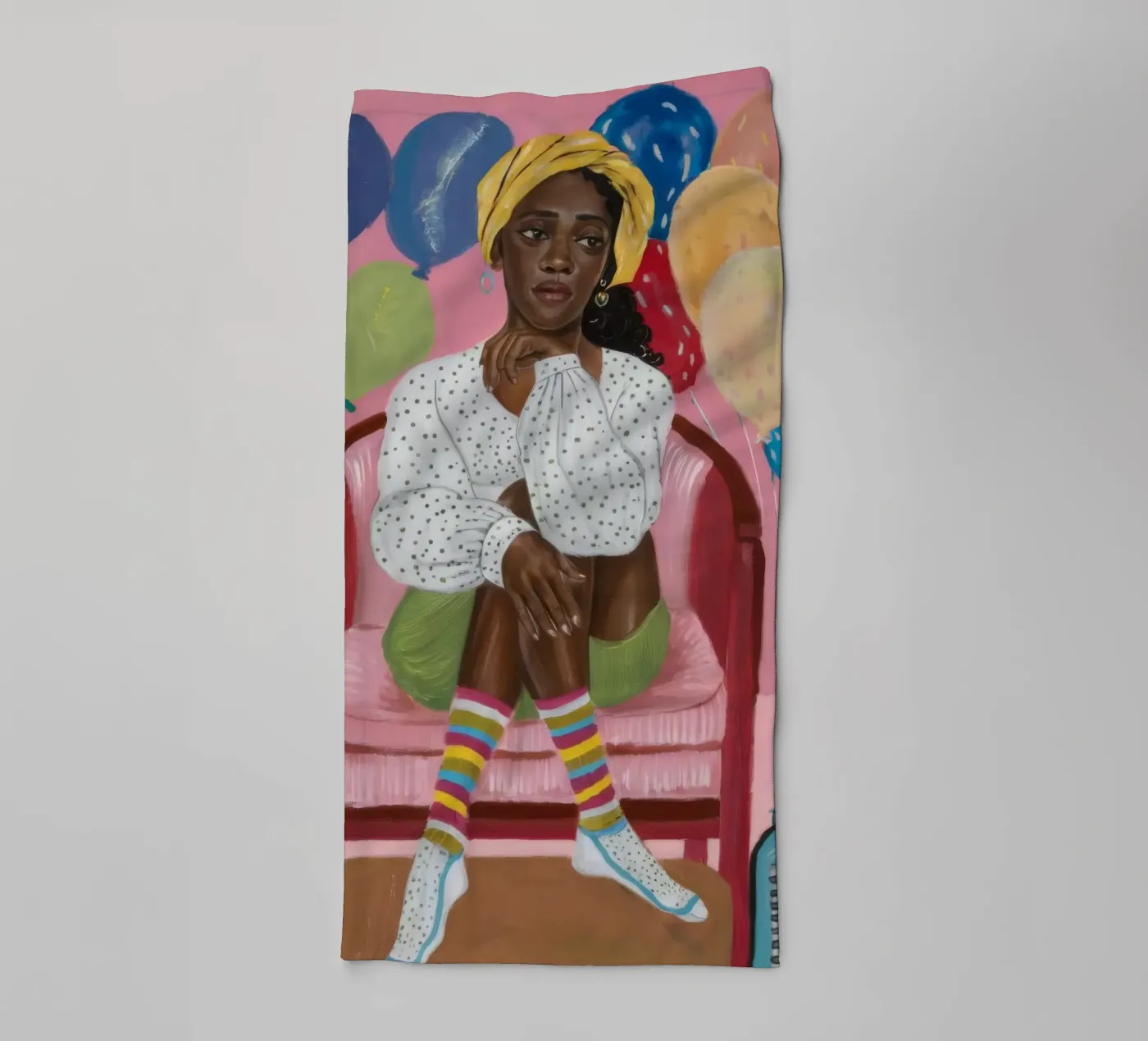 Festive Reflection towel by Ebony Carpenter