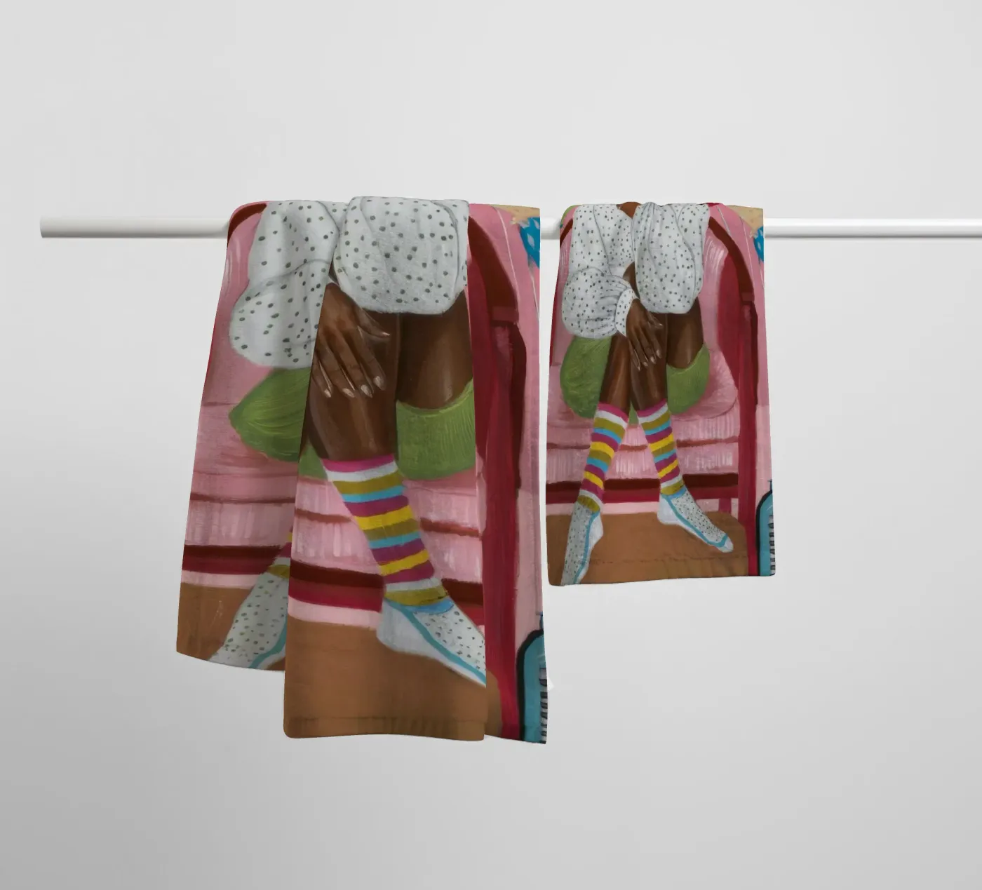 Festive Reflection towel by Ebony Carpenter